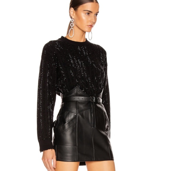 $575 RtA distressed crystal embellished sweater - Picture 5 of 12